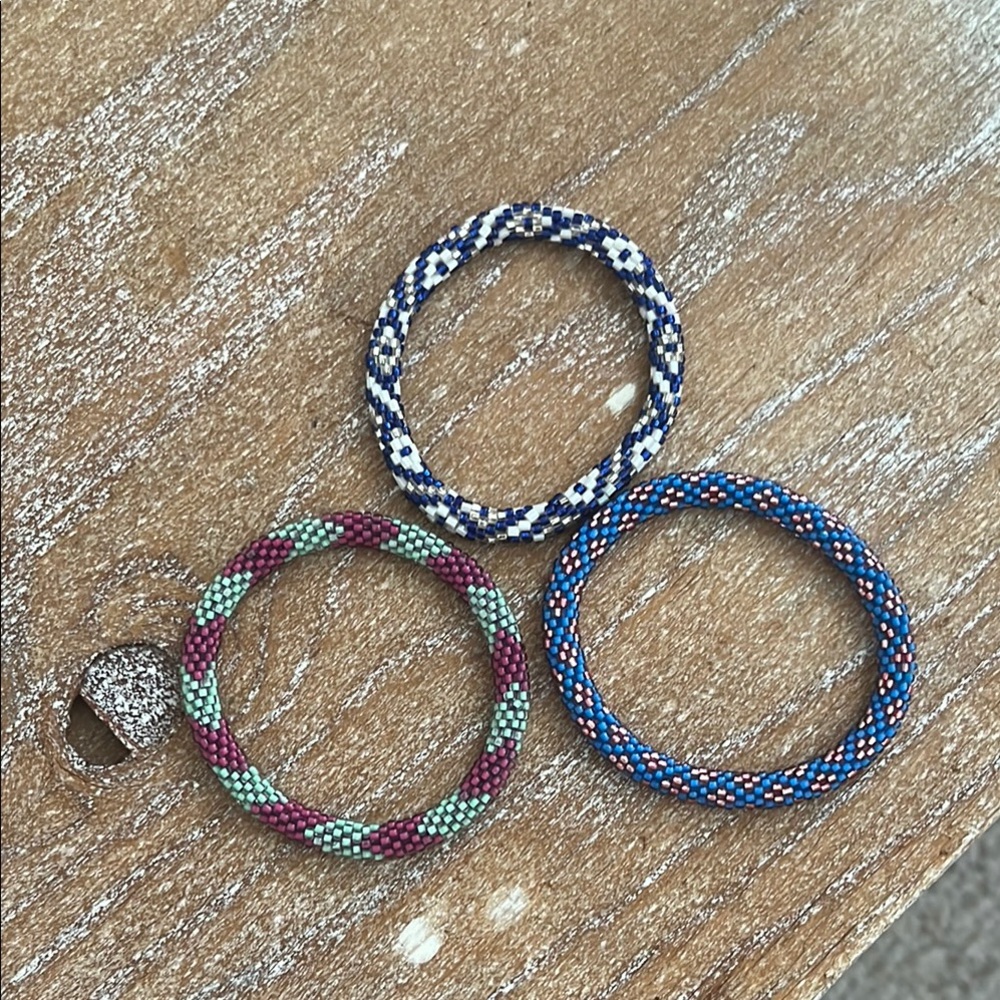 Glass Beaded Bracelets Set